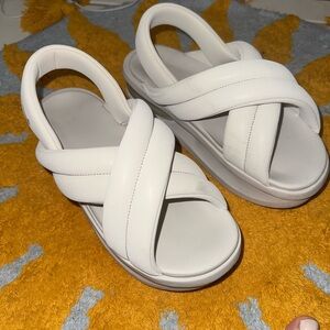 Nike Women's White Criss-Cross Sandals